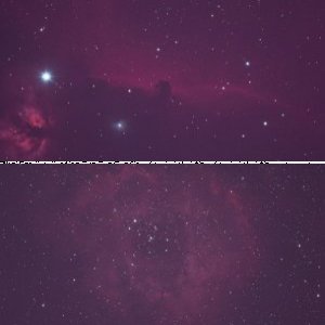 One Shot HyperStar + Rosetten-Pferdekopfnebel