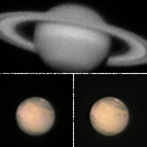Mars und Saturn