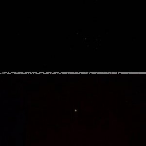 Plejaden, Venus, Jupiter und Mond