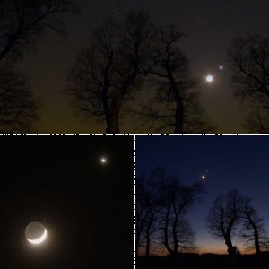 Mond-Venus-Jupiter-(Plejaden)
