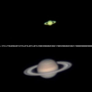Saturn  in RGB-Bearbeitung
