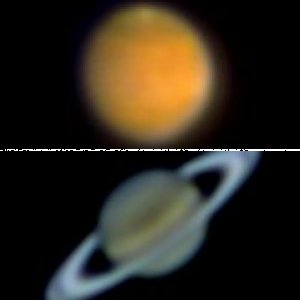Erster Saturn und Mars