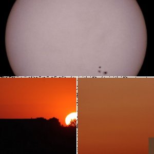 Begegnung von Mond und Venus, Sonne