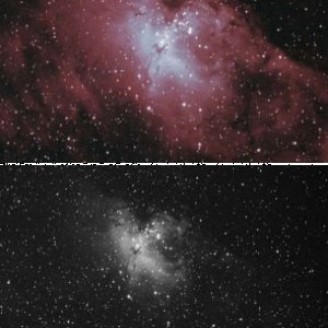 Adlernebel h-alpha und OIII dslr