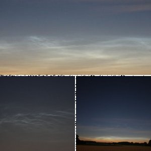 Leuchtende Nachtwolken im Münsterland
