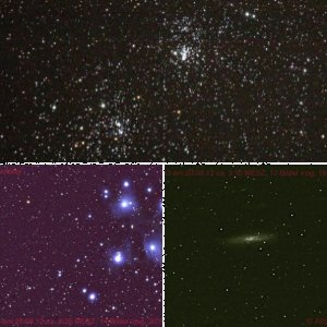 NGC253, M45, h&x