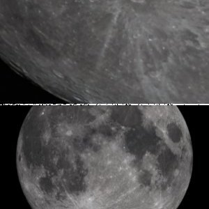 Vollmond mit 1,0 km pro Pixel