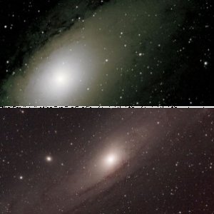 Andromeda mit 90/600 tripletapo bei mäßiger Sicht 