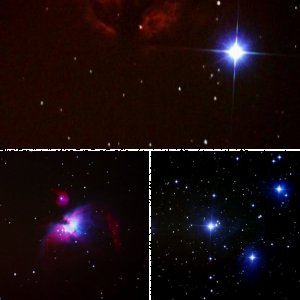 Plejaden Orion- und Flammen-nebel