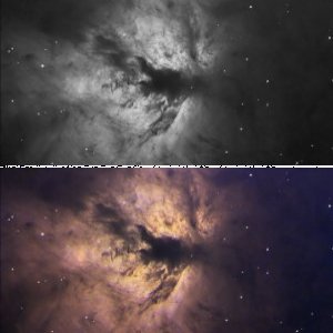 Flame Nebula mit 6" Öffnung