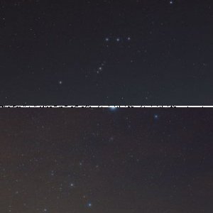 Sternbilder Orion und Großer Hund