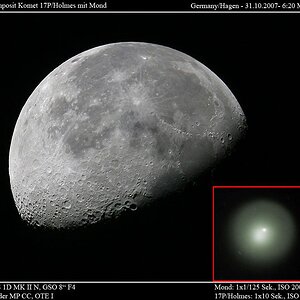 17P/Holmes Komposit mit Mond