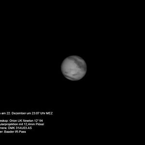 Mars am 22.12.07 mit 12" f/4 Newton