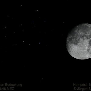 Mond Plejaden Bedeckung