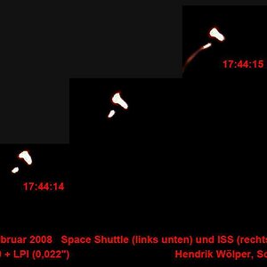 ISS und Space Shuttle kurz vor dem Andocken