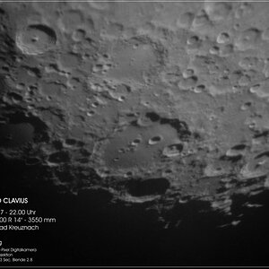 Frei Hand Okularprojektion - Tycho u. Clavius
