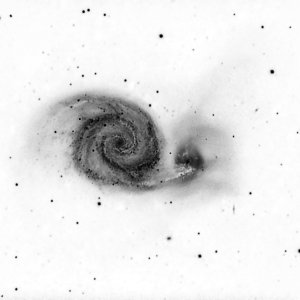 Whirlpoolgalaxie M 51 negativ