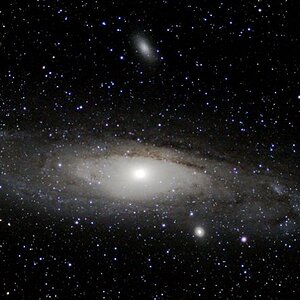 Montage-M31-M33-Plejaden-Saturn-Mond