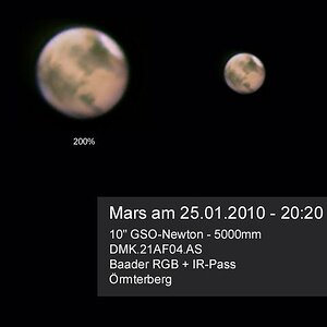 Mars am 25.01.2010 um 20:20 UT
