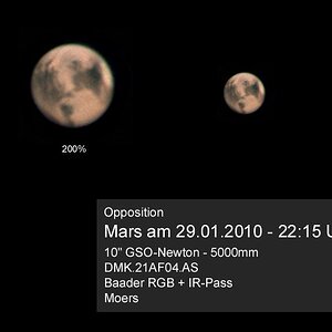 Mars zur Opposition am 29.01.2010