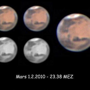Staubsturm über dem Mars-Nordpol