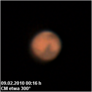 Mars Ende Januar bis Mitte Februar 2010
