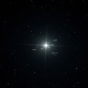 Saturn mit Galaxie