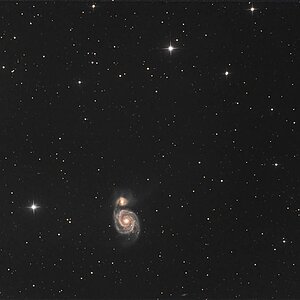 M51 Neubearbeitung mit zusätzlichen Lights