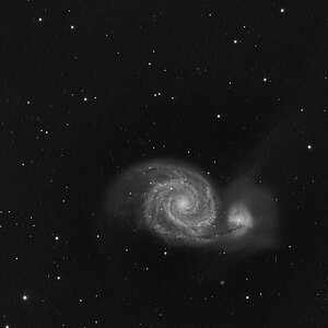 M51 Black & White