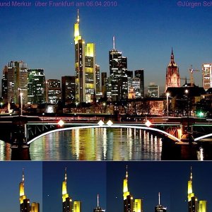 Venus und Merkur über Frankfurt/Main