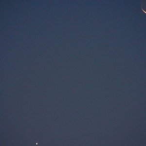 Mond und Venus