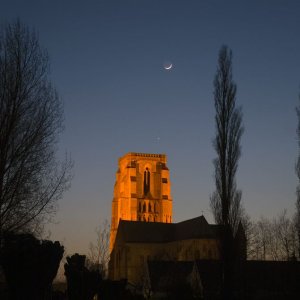 Mond und Venus