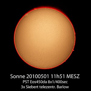 Sonne im PST 1.5.2010