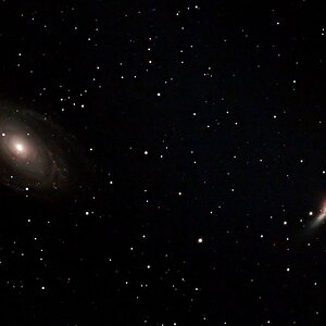 M81 und M82 bei Mondlicht aus dem Ruhrgebiet