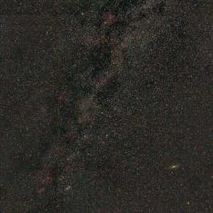 Milchstraße im Sternbild Kassiopeia mit M31