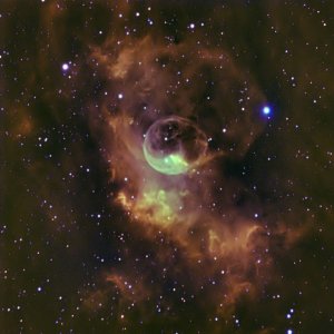 Bubble NGC 7635 in Bicolor