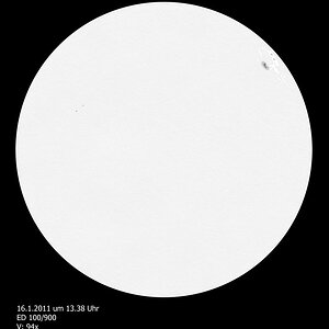 Sonnenzeichnung vom 16.1.2011