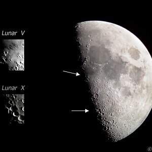 Seltenes Lunar X und V