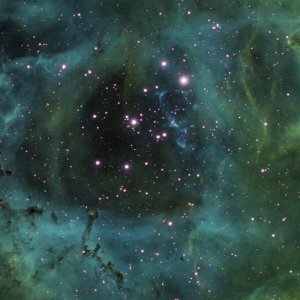 NGC2244 Rosettennebelzentrum Hubblepalette
