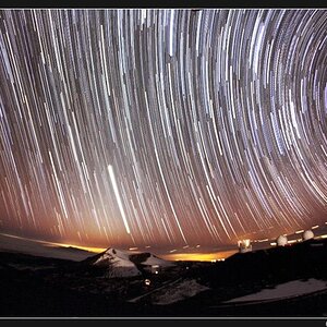 Strichspuraufnahme auf dem Mauna Kea