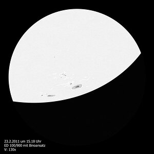 Sonnenzeichnung vom 23.2.2011