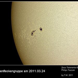 Sonnenflecken von heute