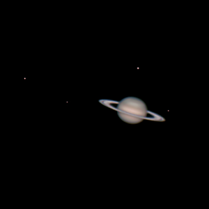 Saturn mit Monden