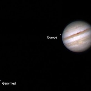 Jupiter vom 16.07.2011 + Europa + Ganymed