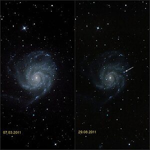 M 101 mit Supernova