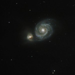 M51 per MGEN Sucherguiding 9x50 am C11 mit f/0.8