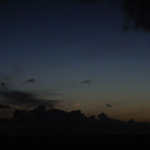 Mond, Venus  und Merkur