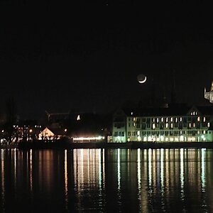 Erdschein am Mond über Konstanz mit Venus