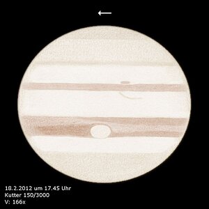 Jupiterzeichnung vom 18.2.2012