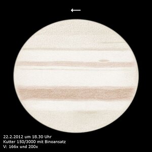 Jupiterzeichnung vom 22.2.2012